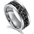 AAA Collection 3 Stainless Steel Chain Spinner Ring for Men and Boys Chain Spinner Chala. 