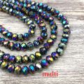 4mm Crystal Glass Beads Loose Spacer Beads for Jewelry Making pack of 3 string. 