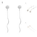 1 Pair Attractive Ladies Flower Earrings Decorative Long Dangle Dandelion Earrings for Daily Life. 