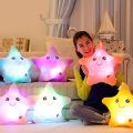 Creative Toy Luminous Relax Body Pillow Soft Stuffed Plush Glowing Colorful Star Shape Cushion Led Light  Toys Gift For Kids Children Girls 7 Colour Changeable bed gift girl present kids toys Cushion ( Without Battery ). 