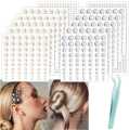 Arfa ideal collection Hair Pearls Stick On Self Adhesive Pearls Stickers Face Pearls Stickers for Hair Jing jewellery for girls. 