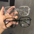 Women/Men Square Eyeglasses Oversized Korean Square Big Frame Eyeglasses Clear glasses. 