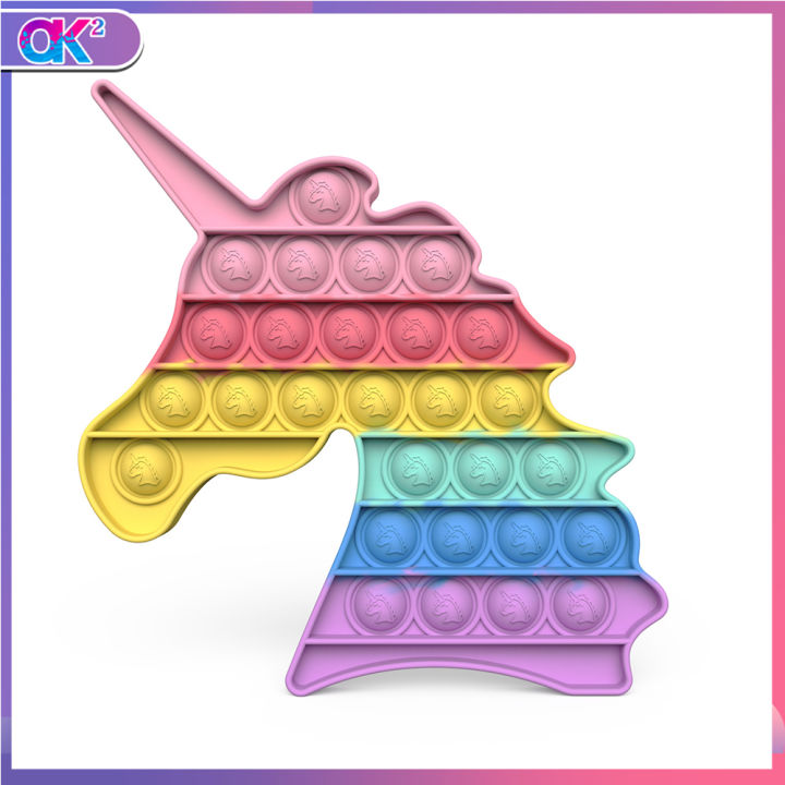 OK2 New Unicorn Pop it Fidget Toy Simple Dimple Toy Early Learning Toy for Kids Gift