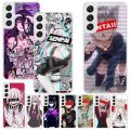 【NEW】LEWD Sad Girl Japanese Anime Print Soft Case for Samsung Galaxy S23 S22 Ultra S21 S20 FE S10 Plus Phone Shell S9 S8 + S10E S7 Pa. 