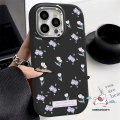 For Infinix Hot 30i Tecno Spark GO 2024 GO 2023 10 20 Pro 10C 20C Smart 7 8 6 5 Plus Hot 20i 10 30 11 40 20 9 Pro Note 40 30 Pro Romance Purple Tulip Cartoon Flower Retro Soft Case. 