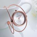 【BestGO】Geekthink Women Quartz Analog Watches Open Bangle Steel Strap Round Case Wristwatch - intl. 