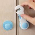 2 Pcs Child Safety Lock, Safety Door Cupboard Lock, Baby Proof Safety Cabinet Latch Lock for Kids, Easy Install with Adhesive, No Screws or Drilling. 