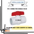 PVC HANDLE VALVE 1/2 | PVC HANDLE VALVE 3/4 | PVC HANDLE VALVE 1 | PVC Handle Valve | Durable and Easy-to-Use | Sizes: 1/2 Inch, 3/4 Inch, 1 Inch. 