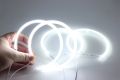 Universal Square LED Angel Eyes Auto Halo Rings Lights Super Bright Headlight Angel Eye Retrofit 2 Pc (131mm). 