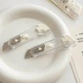 Translucent Mini Box Cutter Retractable Non-Slip Blades Letter Opener Paper Cutter Supplies Stationary. 