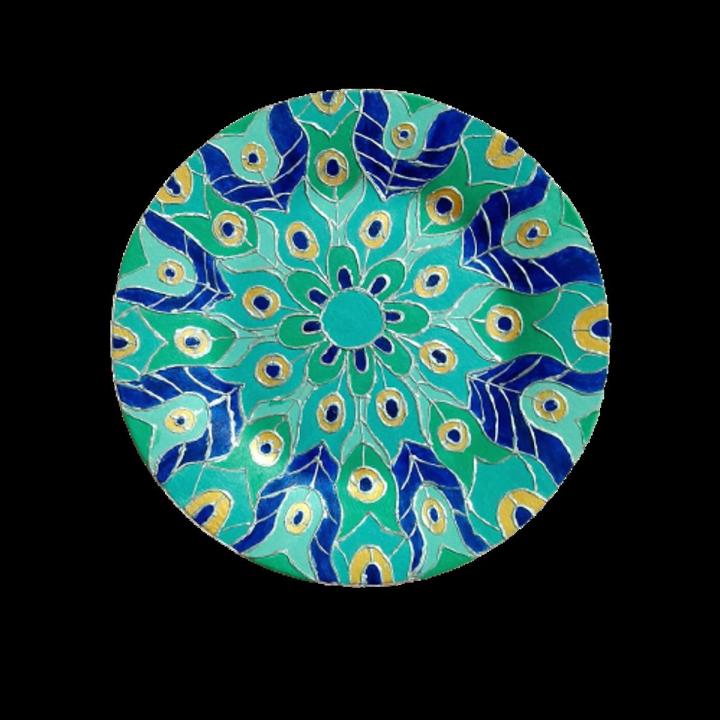 Peacock Design on Ceramic Plate for Wall Hanging Daraz.pk