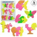 Jigsaw Animal Puzzle Toy For Kids - 6 Animals Puzzle - Size Approx. 3 Inch - Multicolor. 