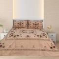 Tea Time Cotton Embroidered Bed Sheet Set. 