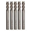 SWT 5Pcs 1/4inch x 1/4inch 4 Flute HSS CNC End Mill Cutter Milling Router Bit Cutting Tool. 