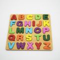 Educational learning letters numbers toy Alphabet Wooden Puzzle wooden matching game kids puzzle wooden board. 