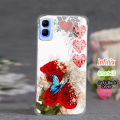 Infinix Smart 10 Pouch Cover - Floral Soft Back Cover Case For Infinix Smart 10. 