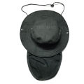 Bucket Boonie Hat Neck Flap Sun Wide Brim Fishing Outdoor Cap Sports Hiking Sun Protector Cap - Black. 