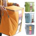 Portable Bamboo Charcoal Clothes Blanket Large Folding Bag Storage Box Pack of 10. 