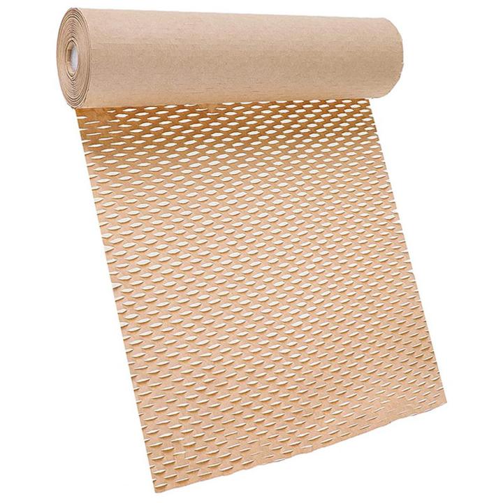 Honeycomb Packag Paper Cushioning Kraft Paper Wrap Roll 11.8 Inch x 65 feet Eco-Friendly Honeycomb Protective Wrap
