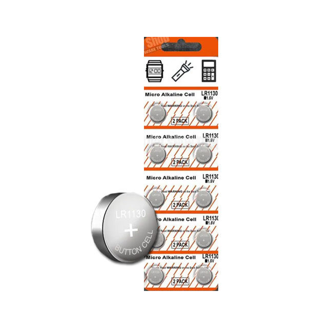 10 pcs replacement for LR1130, AG10, 189  - Micro Alkaline Button Coin Cell - 1.5V.