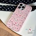 Cartoon Hello Kitty Cute Sanrio Graffiti Illustrat Tag Case Compatible for IPhone 13 12 16 11 14 15 Pro Max XR X 15 14 16 Plus XS Max Luxury Soft Case. 