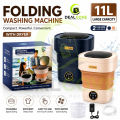 7L/8L/11L Mini Portable Washing Machine – Foldable Electric Laundry Bucket Washer – Compact Baby Clothes Washing Machine – Small Washer for Kids Clothes, Travel, Dorm & Home Use – Portable Foldable Washer with Spin Dryer Function – Baby Clothes Washer. 