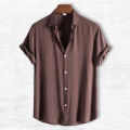 Summer Top Wear-resistant Loose Men Shirt. 