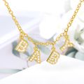 Crystal Collier Daddy Choker Necklace Women AAA Zircon Gold Chain Baby Angel Necklace Charm Chains Collares Jewelry Couple Gift. 