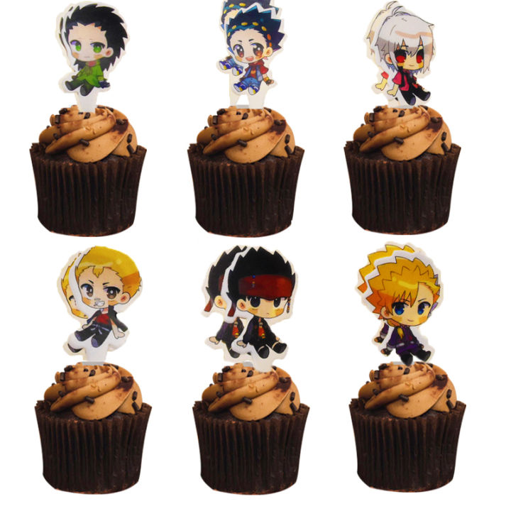Beyblade Birthday Party Supplies Favor Plates Cups Straws Banner Cake Topper Balloons Cartoon Decorations for Boys and Girls