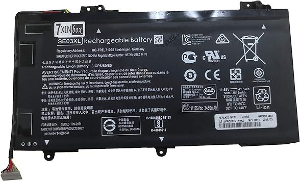 11.55V 41.5Wh SE03XL Replacement Laptop Battery for HP Pavilion 14-AL028TX AL029TX 14-AL127TX AL107NE AL102TX HSTNN-LB7G HSTNN-UB6Z TPN-Q171 849568-541 849568-421 849908-850 849988-850