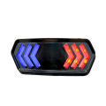 Motorcycle Fancy Led Backlight Tail Light with Two Colour Red & Blue Flasher Light for CD70 and CG125 Bikes. 