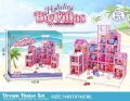372 Pieces Holiday Big Doll House Villa Children's Family DIY Accessories Assembly Dream Castle Toy Girl Gift. 