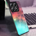 PlusCase for Xiaomi 14T / 14T Pro Case Glass Nebula Pattern Hard Shockproof Phone Back Cover. 