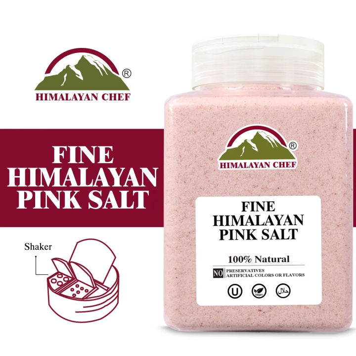 (2.2 KG) Himalayan Chef Pink Salt Fine Large Plastic Jar | Pink Salt