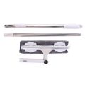 Glass Cleaning Tool Double-Sided Telescopic Rod Window Cleaner Squeegee Wiper Long Handle Rotating Head Brush Silicone Scrubber. 