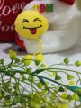 Squinting Face with Tongue With Dori and POM POM/Emoji Stuff Keychain. 