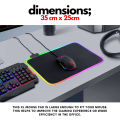 RGB Gaming Mouse Pad – Small & Large XXL Sizes Available | Extended Soft Cloth Mousepad with Multi-Color RGB Lighting | Non-Slip Rubber Base | 14 Dynamic Lighting Modes | Perfect for Gamers, PCs, Laptops, and Office Use | Dimensions: 800×300×4mm. 