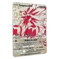 Groudon VMAX 3200 HP Golden Pokemon Cards in English Iron Metal Pokmo Letters Kids Gift Game Collection Cards. 