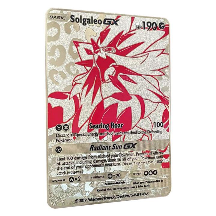 Groudon VMAX 3200 HP Golden Pokemon Cards in English Iron Metal Pokmo Letters Kids Gift Game Collection Cards