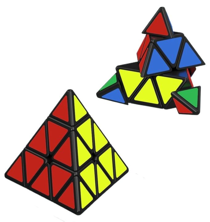 Pyramid Cube Roxenda 3x3x3 Pyramid Speed Cube Triangle Magic Cube Puzzle Multi Color Sticker less