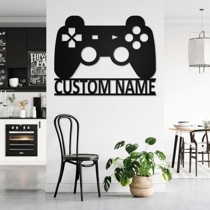 Customize name Woden gamer wall art Video Game Control Wooden  Wall Art Custom Gamer Name Sign Gaming Room Decoration wooden decor