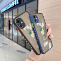 dienya For VIVO V19 Neo Case Fashion Tide Brand Clear Flower Pattern Thin Side Square Edge Frosted Transparent Hard Phone Cases New Design Shockproof Silicone Casing Full Cover Camera Protection Softcase. 
