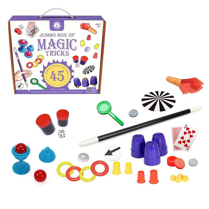 Magic Show Kit for Kids with 45+ Props & Wand – Learn Mind-Blowing ...