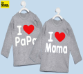 The Shop - Pack Of 2 Mama Papa Love T-Shirt For Boys & Girls Kids - Hg-Fs2 - Premium Quality, Stylish Kids' T-Shirts. 