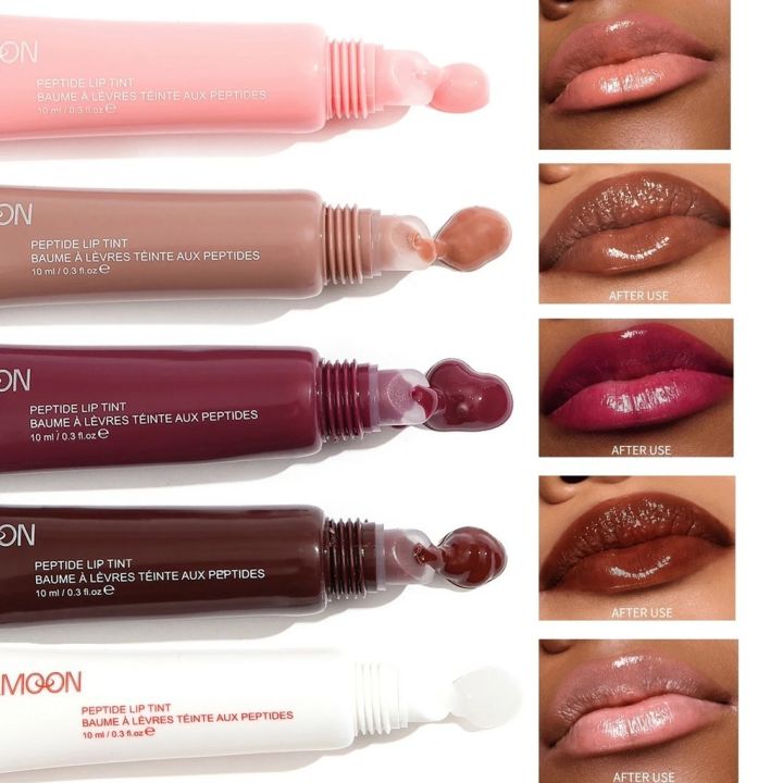 FAFAMOON Peptide Lip Gloss – Long-Lasting, Moisturizing, Non-Stick, No-Budge Lip Stain with Velvet, Mirror Finish – Plumping, Smooth, and Delicate for a Glass-Like Shine – Lip Makeup Cosmetic, Rhode Dupe, Perfect for All-Day Wear – Hydrating
