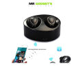 Mini Free Stereo True Wireless 4.1 Bluetooth In-Ear Earbuds Twin Music Headset With Mic And Docking Charger Bluetooth Headset - Black. 