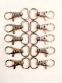 6,12 pcs 40mm Silver, K.C Gold Swivel Clasp Trigger Snap Hook 40mm Lock for Keychains, Bags, Belts, and DIY Crafting Accessories - Durable Metal Clip for Jewelry Making | Sturdy Metal Clasp with 360-Degree Rotation. 