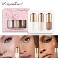 Dragon Ranee 3 Color 3D Face Highlighter Face Contour Bronzer Brightening Concealer Beautifying Cream Sticks 4.5g x 3pcs DR57. 