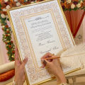 A4 Size Customize Nikkah Certificate with Premium Quality Frame. 