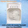 3-in-1 Portable Air Conditioner Fan Household - Mini Evaporative Cooler with Hydrocooling, Water Mist, 3 Speeds, and LED Light for Office or Home Use. 